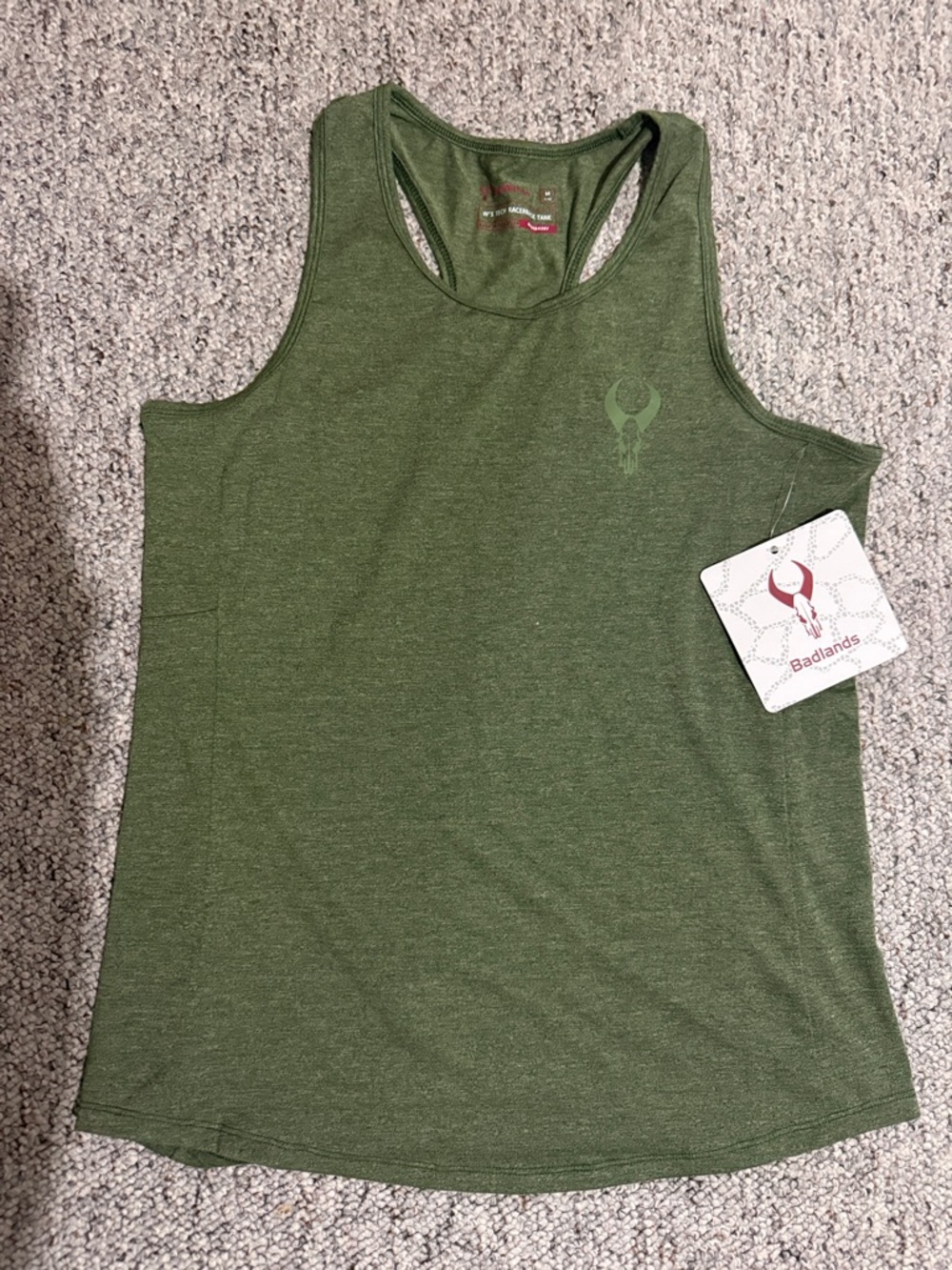 Badlands Women's Olive Green Racerback Tank
